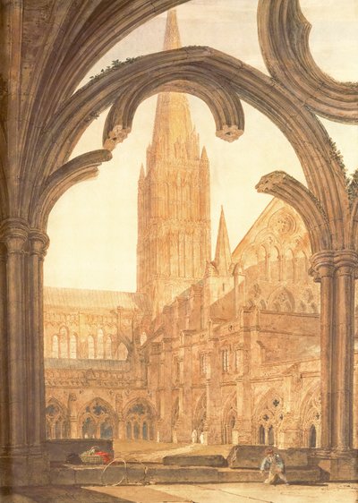 South View of Salisbury Cathedral from the Cloisters by Joseph Mallord William Turner